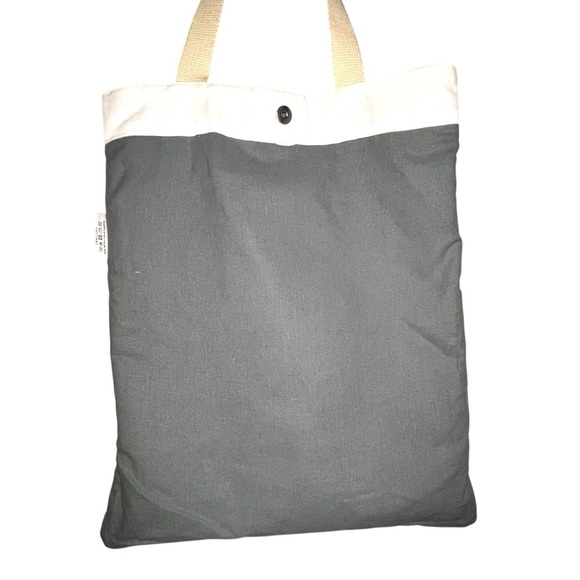 Milly Green 100% Cotton Scottie Tote Bag Snap Closure - Picture 6 of 7